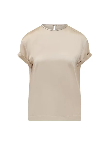 Bluzka Brunello Cucinelli beżowa