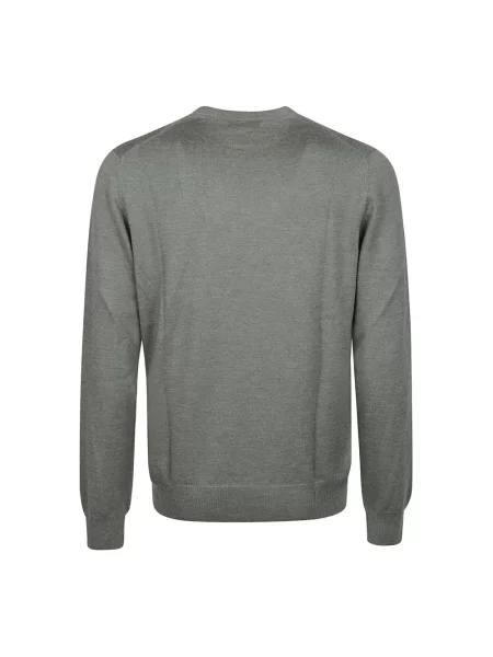 Sweter Fay z okrągłym dekoltem zielony