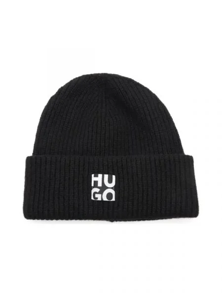 HUGO Căciulă Women-X cu adaos de lână și cașmir negru