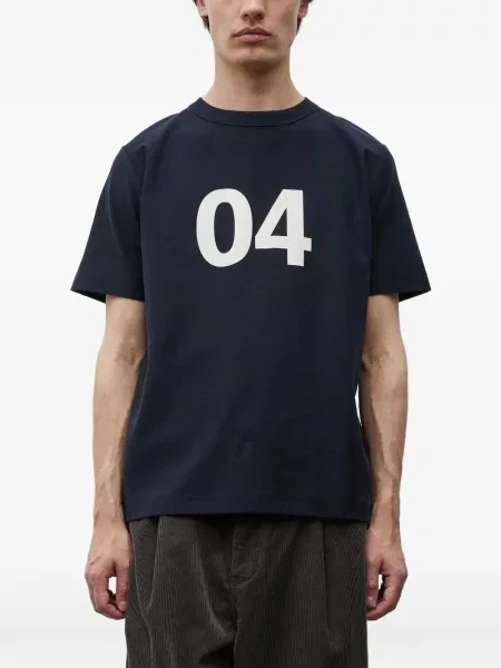 Tricou Norse Projects cu imagine albastru