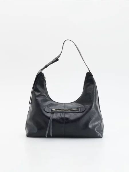 Reserved Geantă hobo negru