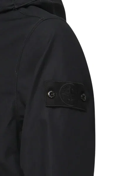 Geacă Stone Island cu glugă cu strasuri negru
