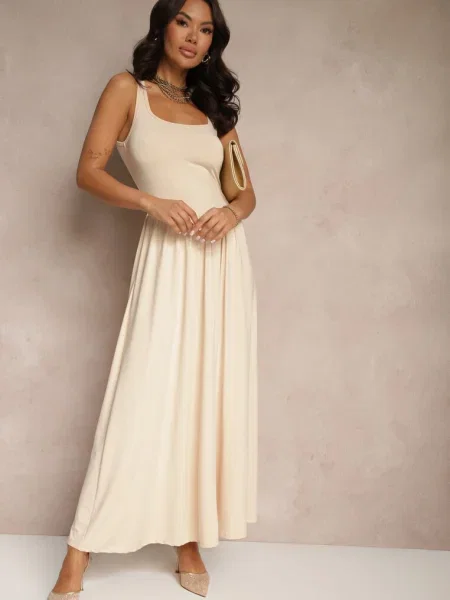 Rochie Ravvia deschis bej