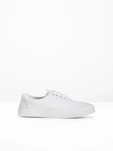 Sneakersy z bawełnianego płótna białe