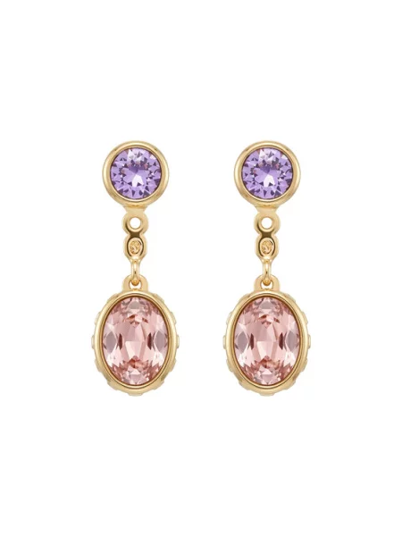 Swarovski Uhani rjava lila zlata