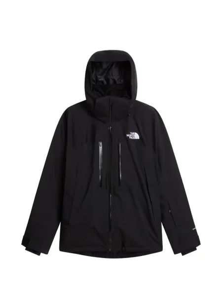 Geacă The North Face cu glugă cu imagine negru