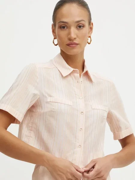 Fracomina cămașă femei cu guler clasic regular bej