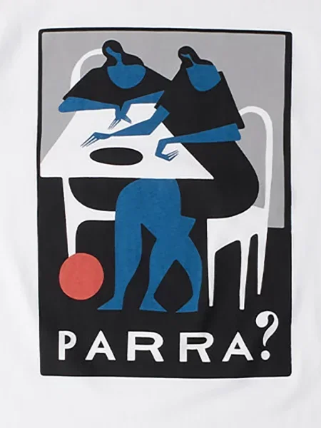 Rövid póló By Parra nyomtatás fehér