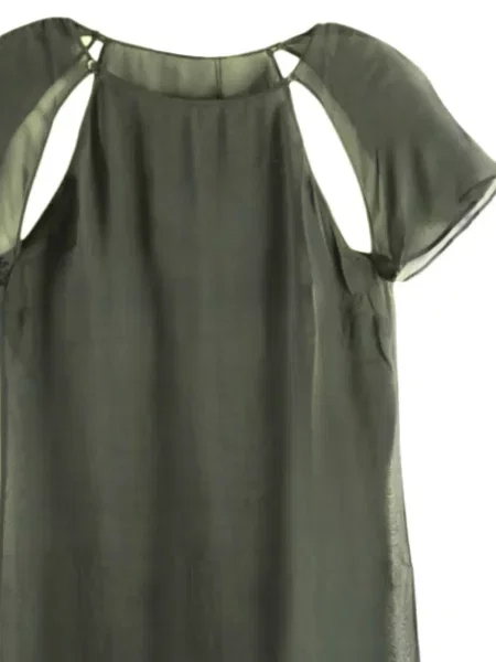 Rochie midi Paloma Wool de lână cu volane gri