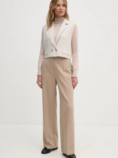 Безрукавка OUI двобортна бежевий