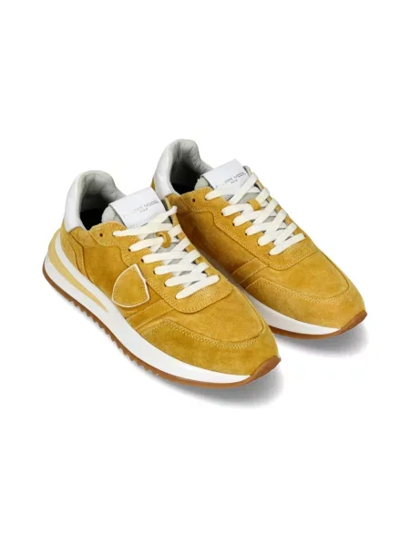 Buty do biegania Philippe Model zamszowe do biegania żółte