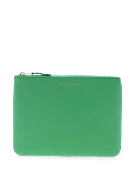Portofel Comme Des Garçons din piele cu imagine verde