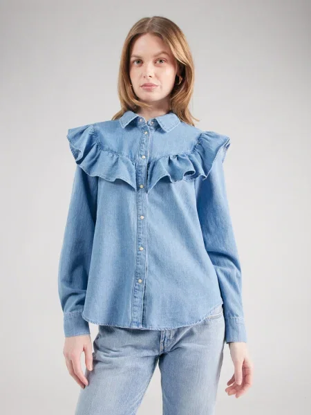 VERO MODA Bluză VMULI denim albastru