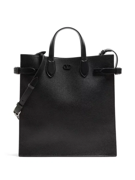 Geantă Valentino Garavani din piele negru