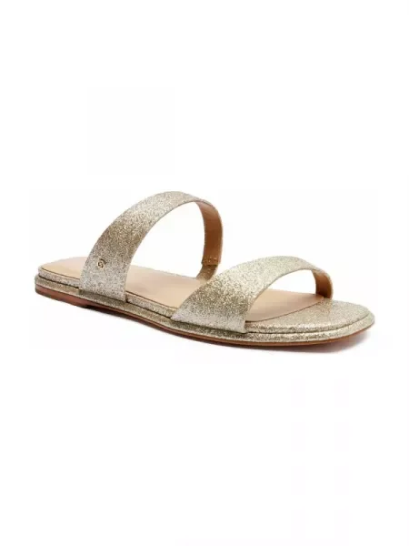 Michael Kors De piele șlapi JAIDA auriu