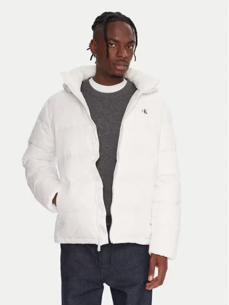 Geacă de blugi Calvin Klein Jeans alb
