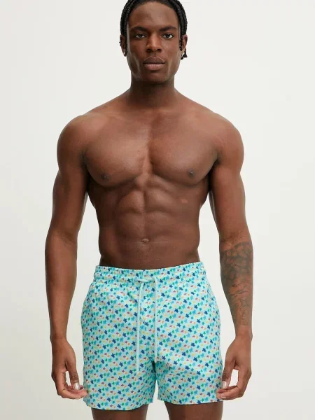 Vilebrequin pantaloni scurti de baie MOORISE turcoaz albastru