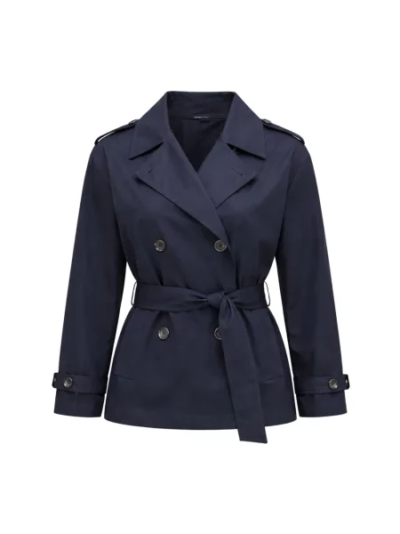 Krótki trencz Max Mara Studio niebieski