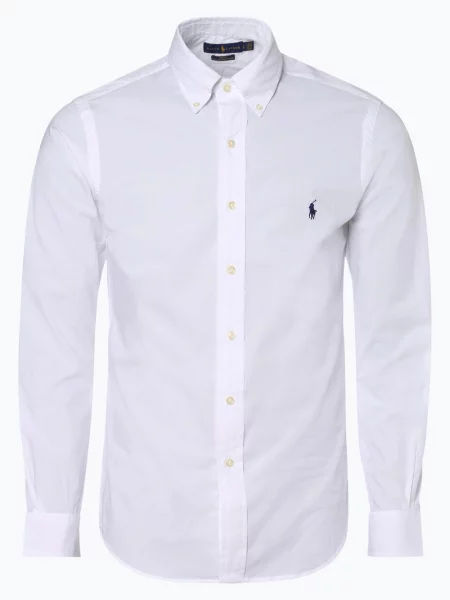 Polo Ralph Lauren Koszula Mężczyźni Slim Fit jednolity button down S biały