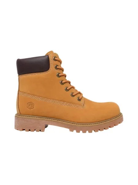 Buty do kostki Lumberjack skórzane żółte