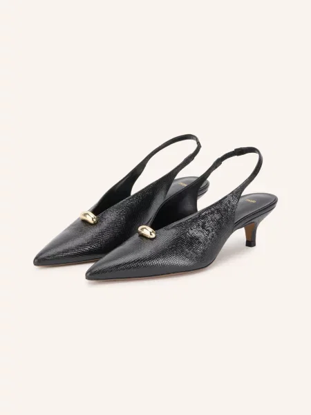 Maje Czółenka Typu Slingback schwarz czarna