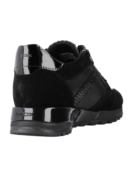 Pantofi Geox din piele de căprioară negru