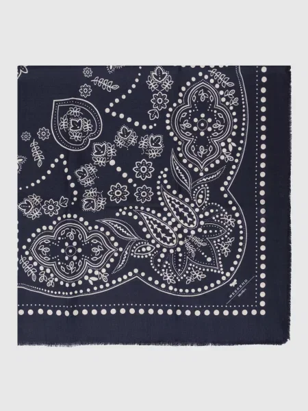 Шерстяной платок Max Mara Weekend синий