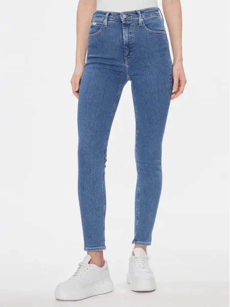 Calvin Klein Jeans Blugi High Rise Skinny Skinny Fit albastru