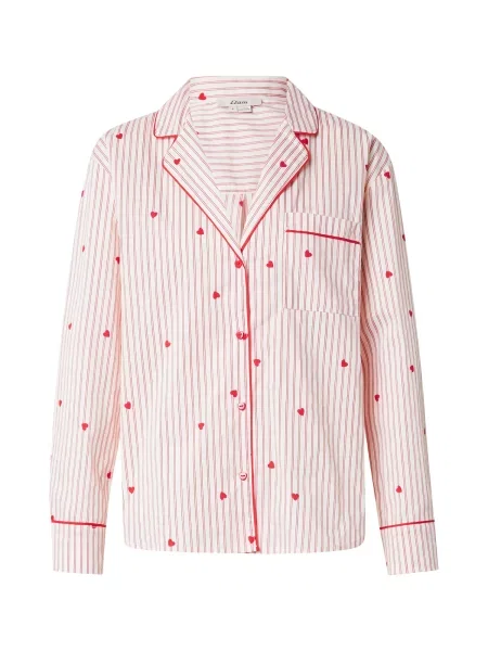 ETAM Majica za spanje Battito rdeča bela