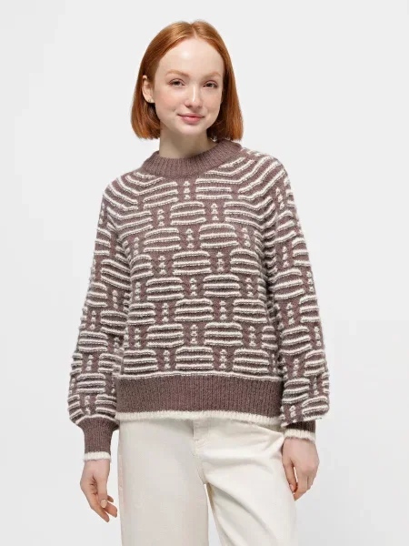 Vero Moda Джемпер Світло-коричневий Перероблений коричневий