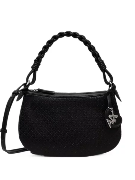 Geantă Armani Exchange țesută negru