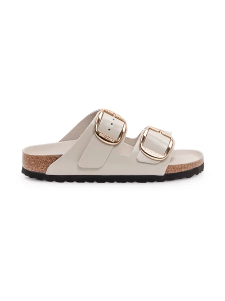 Klapki Birkenstock na sprzączkę beżowe