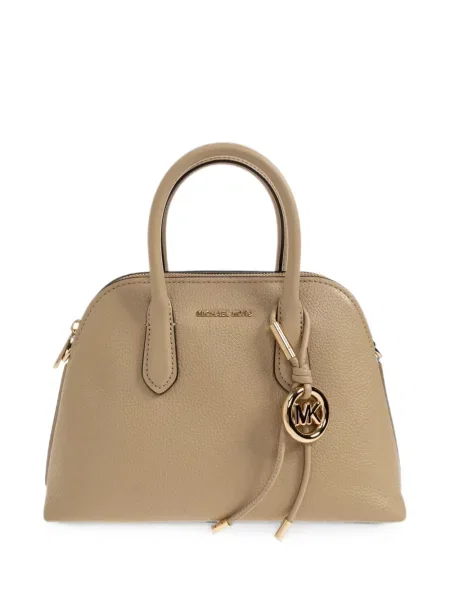 Δερμάτινη τσάντα Michael Michael Kors με βολάν ροζ