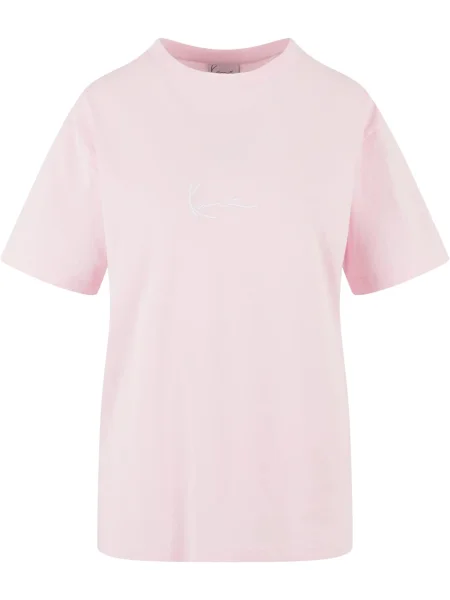 Karl Kani Tricou Signature roz pastel roșu