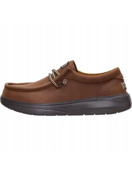HeyDude Buty Mokasyny Wsuwane Zamszowe Wally Comf Grain Leather 46 czarne