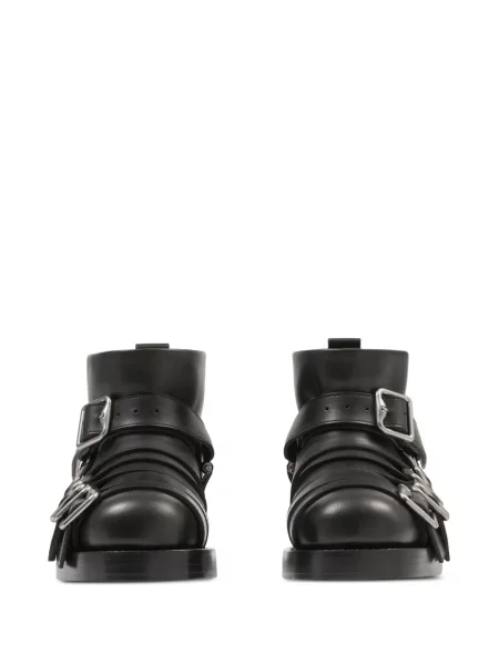 Botine Burberry din piele biker negru
