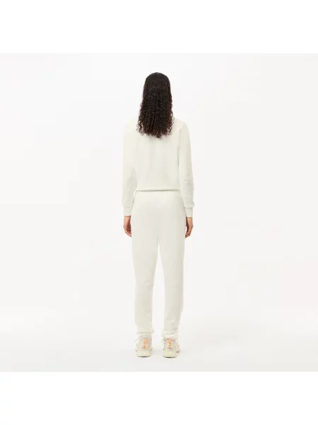 Lacoste Spodnie Dresowe Straight Fit białe