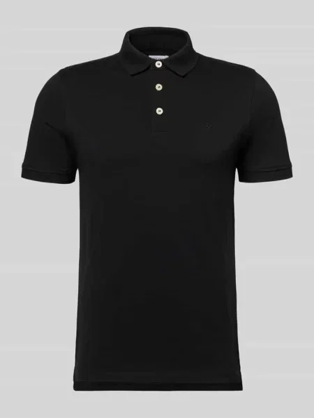 Koszulka polo o kroju slim fit z dodatkiem model ‘Paulos’ Jack & Jones czarne