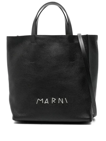 Geantă Marni cu broderie negru