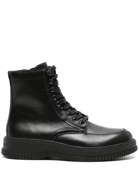 Cizme scurte Tommy Hilfiger din piele negru