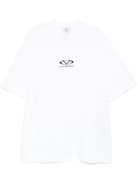 Tricou Vetements cu imagine alb