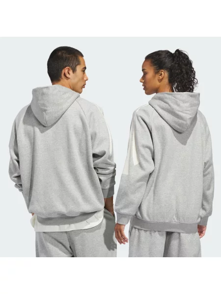 Fleecové basketball kalhoty Adidas Originals šedé