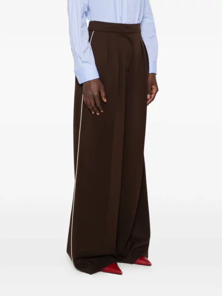 Pantaloni Max Mara cu dungi maro
