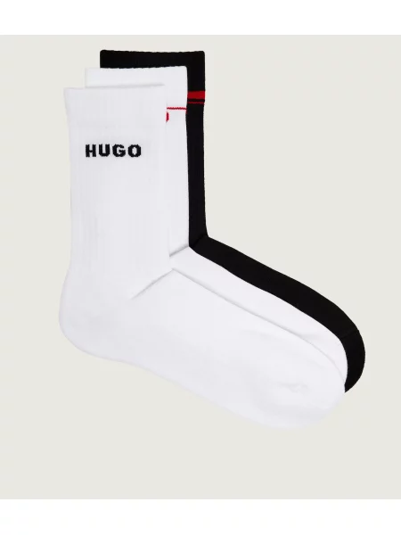 Hugo Bodywear Șosete Qs Rib Spaced Md alb