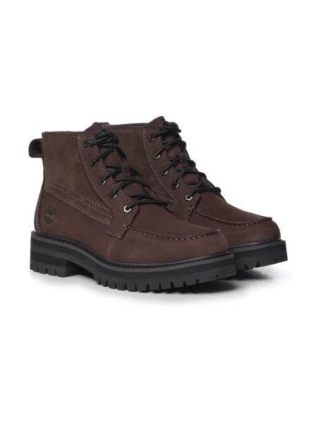 Botki Timberland skórzane brązowe