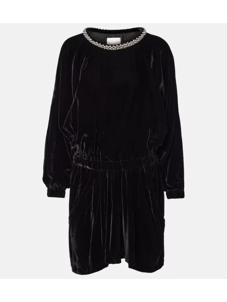 Rochie Isabel Marant de catifea de cristal negru