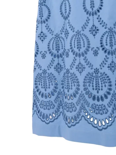 Rochie P.a.r.o.s.h. cu broderie de costum albastru