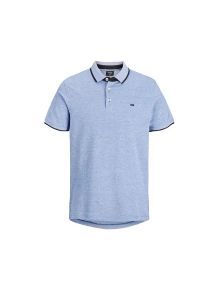 Jack & Jones koszulka polo Mężczyźni jednolity S niebieski