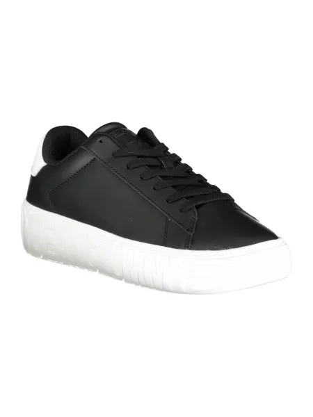 Lniane trampki Tommy Jeans czarne