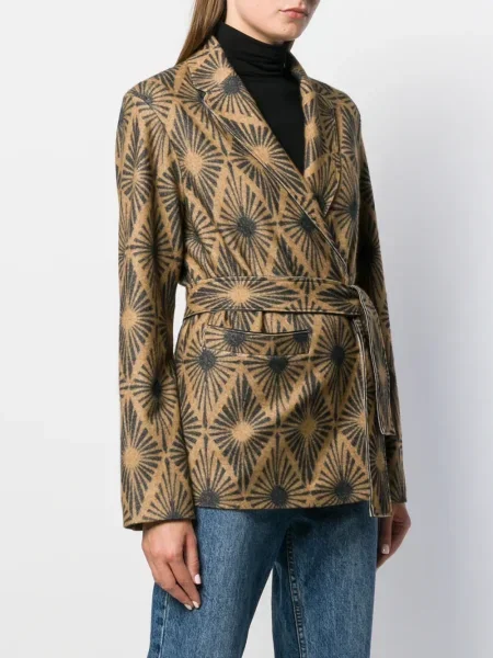 Sacou Canessa cu imagine cu imprimeu geometric